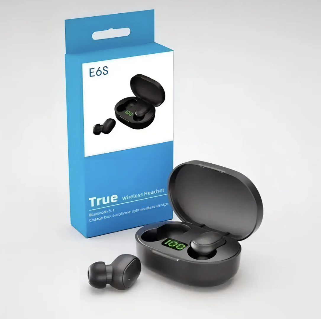 Auriculares Inalámbricos Bluetooth E6s In-ear Color Negro Negro